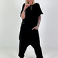 Sommerstrick Pullover mit kurzen Arm - schwarz