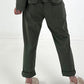 Hose mit goldenen Nieten-Details - oliv