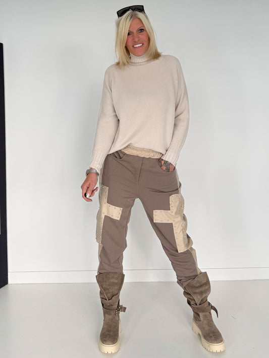 Basic Turtleneck-Pullover - beige