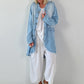 Oversized Leo Linen Military Coat - Khaki