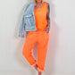 Oversized Jeansjacke mit Pattentaschen - denim