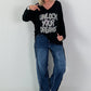 Oversized Shirt Unlock Your Dreams - Black