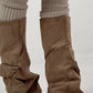 Suede-look boots, model "Utility" - taupe