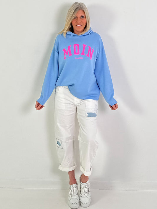 Hoodie Modell "Moin" - hellblau