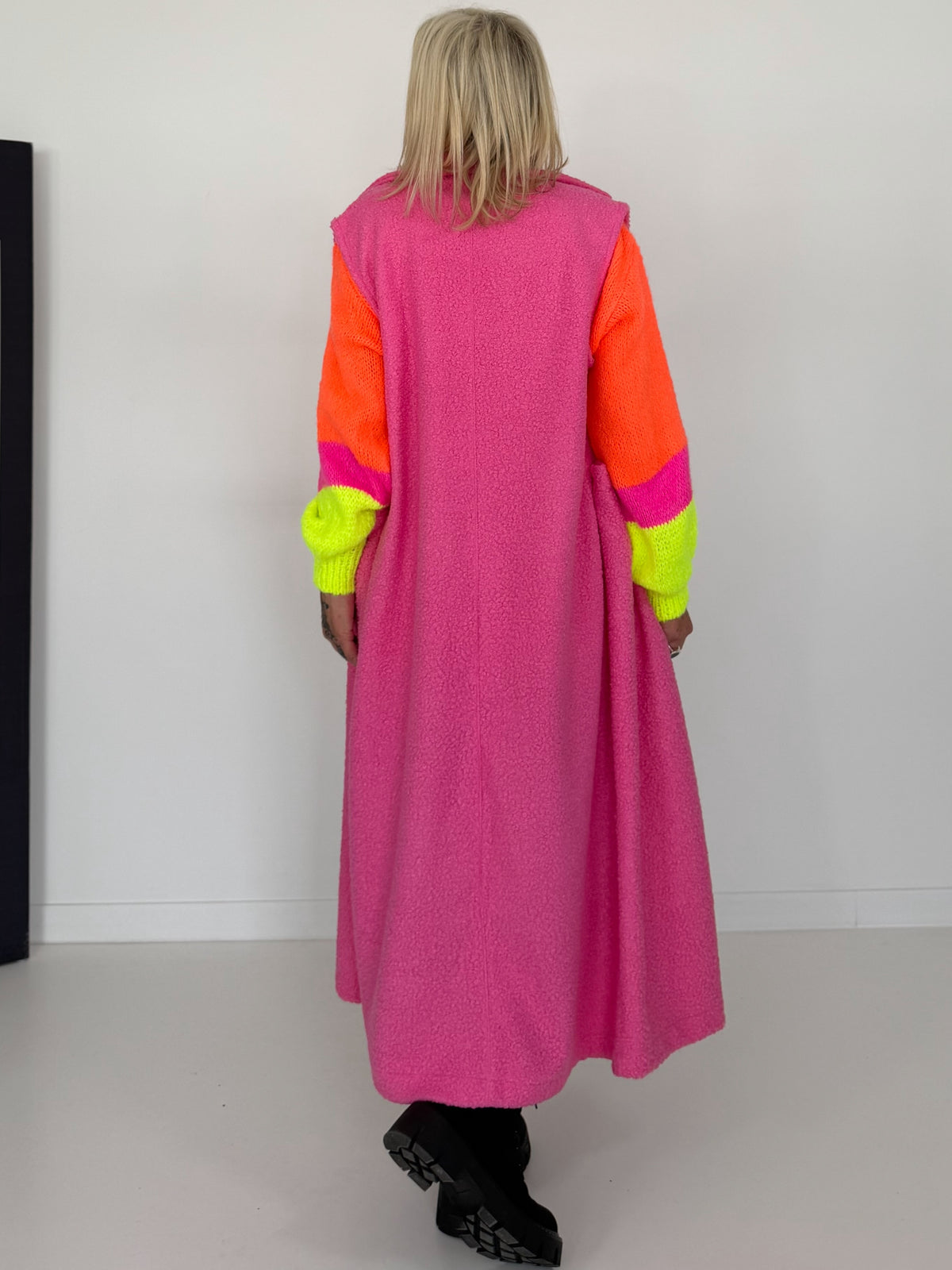 Bouclé Longweste - candypink