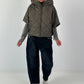 Jacket with XL collar and hood - olive