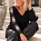 Pullover mit Strass-Applikationen - schwarz