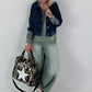Casual sweatshirt in used look - kaki