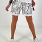 Sweat Short Camouflage mit Nieten - grau-mehrfarbig
