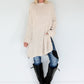 Long Strickpullover - beige