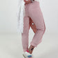 Stylische Hose im Knit-Look - rosa