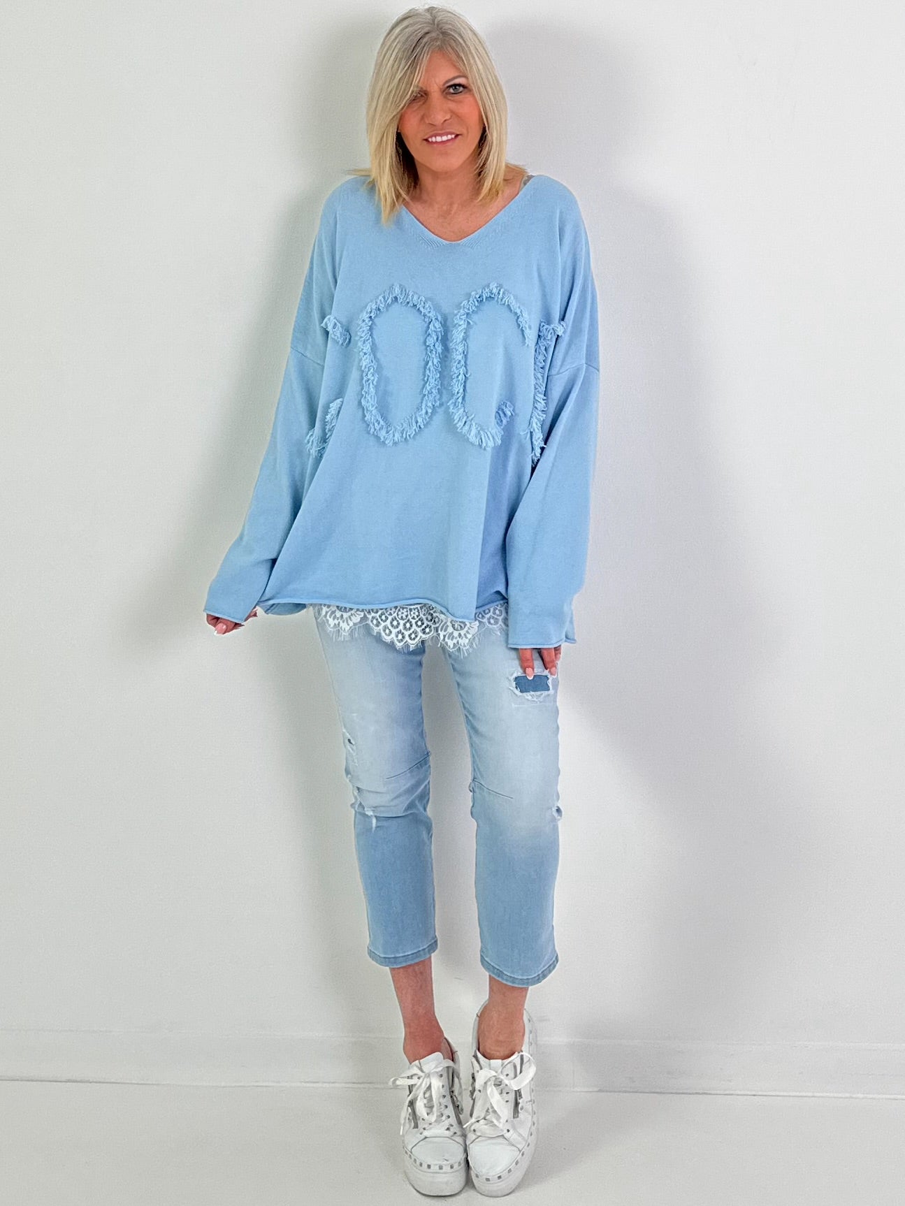 Trui model "Coco" - lichtblauw