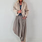 Ballon Jacke mit raffiniertem Kragen - beige