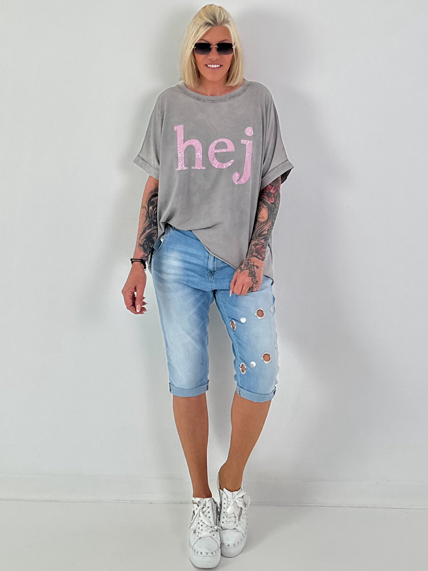 T-Shirt Hej - grey