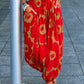 Leichte Pumphose mit floralem Print  - rot-camel