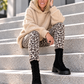 Hoodie in Teddy-Curl-Optik - beige