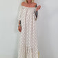 Carmen Sommerkleid mit Tupfen - beige