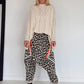 Pullover mit Stulpenärmeln und Zopfmuster - beige