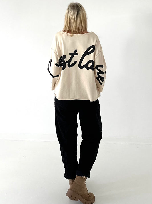 Sweater Cèst la vie - creme
