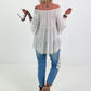 Boho Tunic with Crochet Details - White