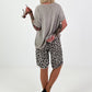 Feinstrick T-Shirt mit V-Ausschnitt - taupe