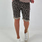 Kurze Hose im Leo Look- taupe