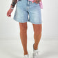 Rhinestone denim shorts