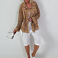 Jeansjacke mit floralem Netzeinsatz - camel ( lieferbar ab 26.05.26)