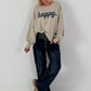 Sweatshirt mit happy Print - mude