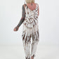 Jumpsuit mit Batikmuster - weiss-beige-dunkelbraun