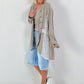 Oversized Leinen-Military Blazer - taupe