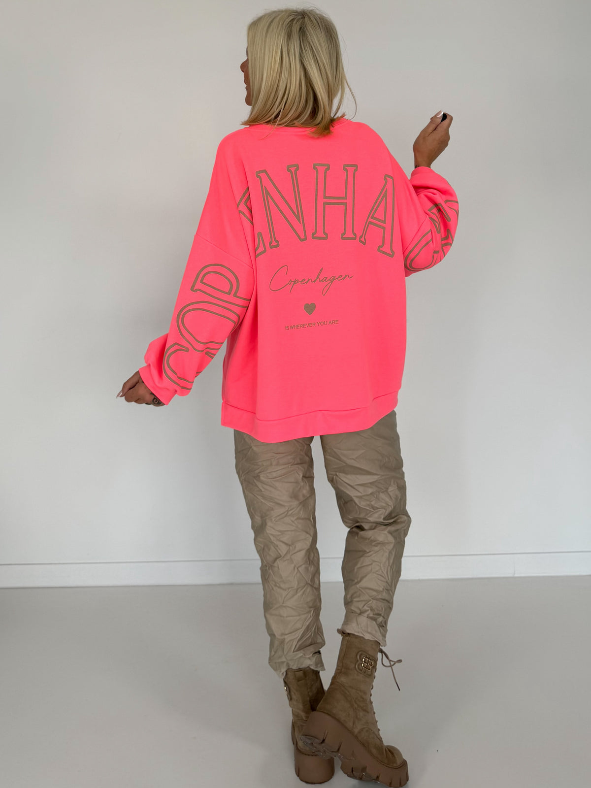Oversized Sweater Copenhagen - neon pink