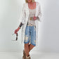 Crochet Tie-Up Coat - White