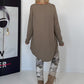 Basic Shirt mit Rundhalsausschnitt - taupe