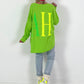 Oversized shirt model "YEAH" - neon green