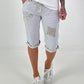 Shorts with patches - light grey