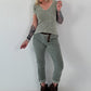 Ripp T-Shirt stone washed -  khaki