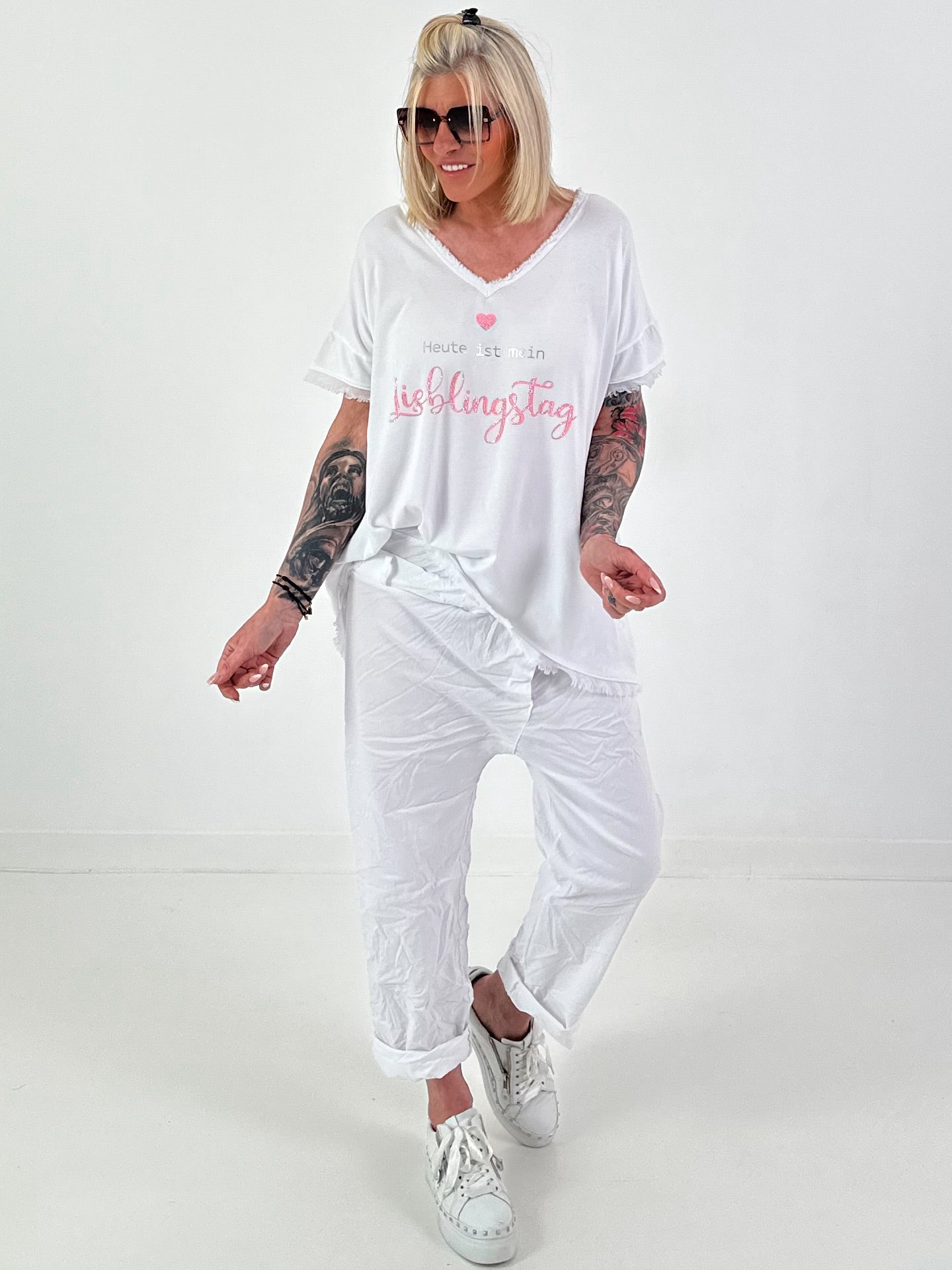 T-Shirt Lieblingstag - weiss