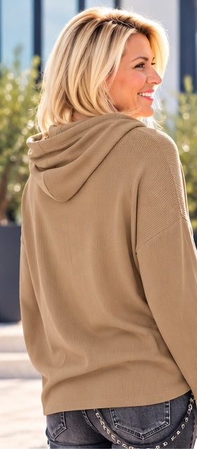 Ripp-Hoodie - camel