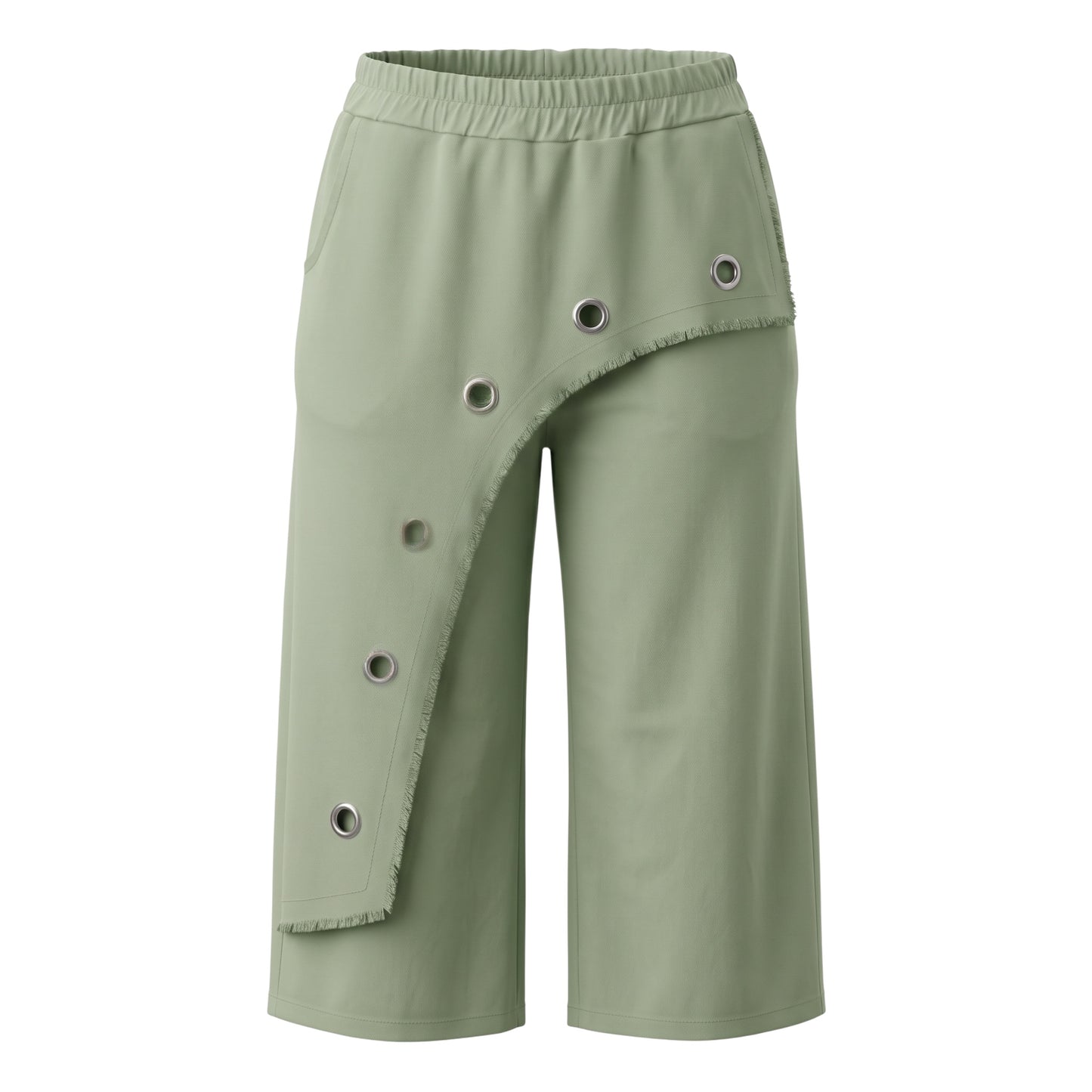 Hose mit Overlay und Metallösen - oliv