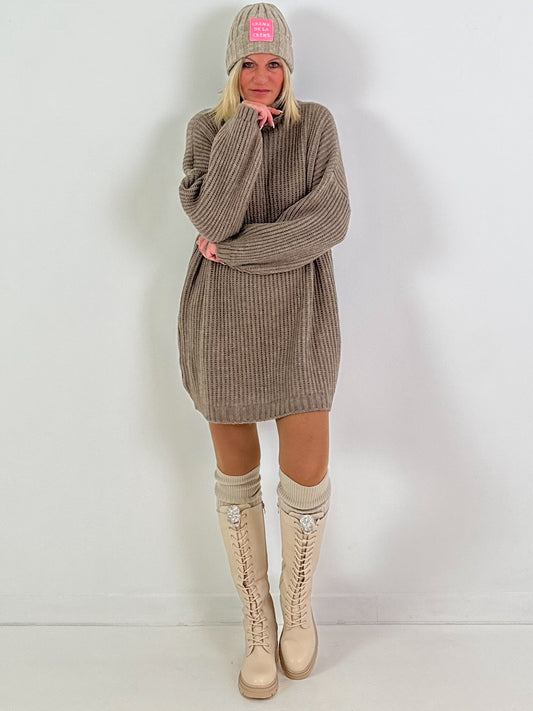 Longpullover/Kleid Modell "Embrace" - taupe