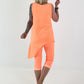 Long Top asymmetrisch - neonorange