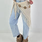 Jeans with soft crochet bolero - denim