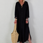Linen dress - black