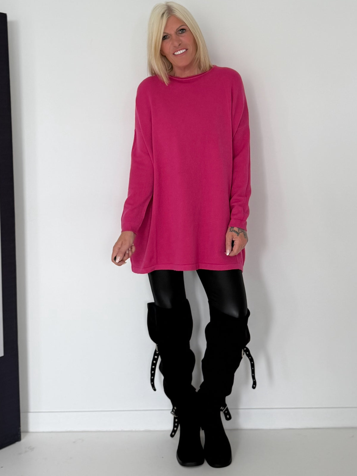 Lederleggings - schwarz
