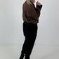 Vintage blouson in leather look - mocha