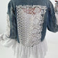 Ibiza Jeansjacke mit aufwendigen  Details - denim-weiss