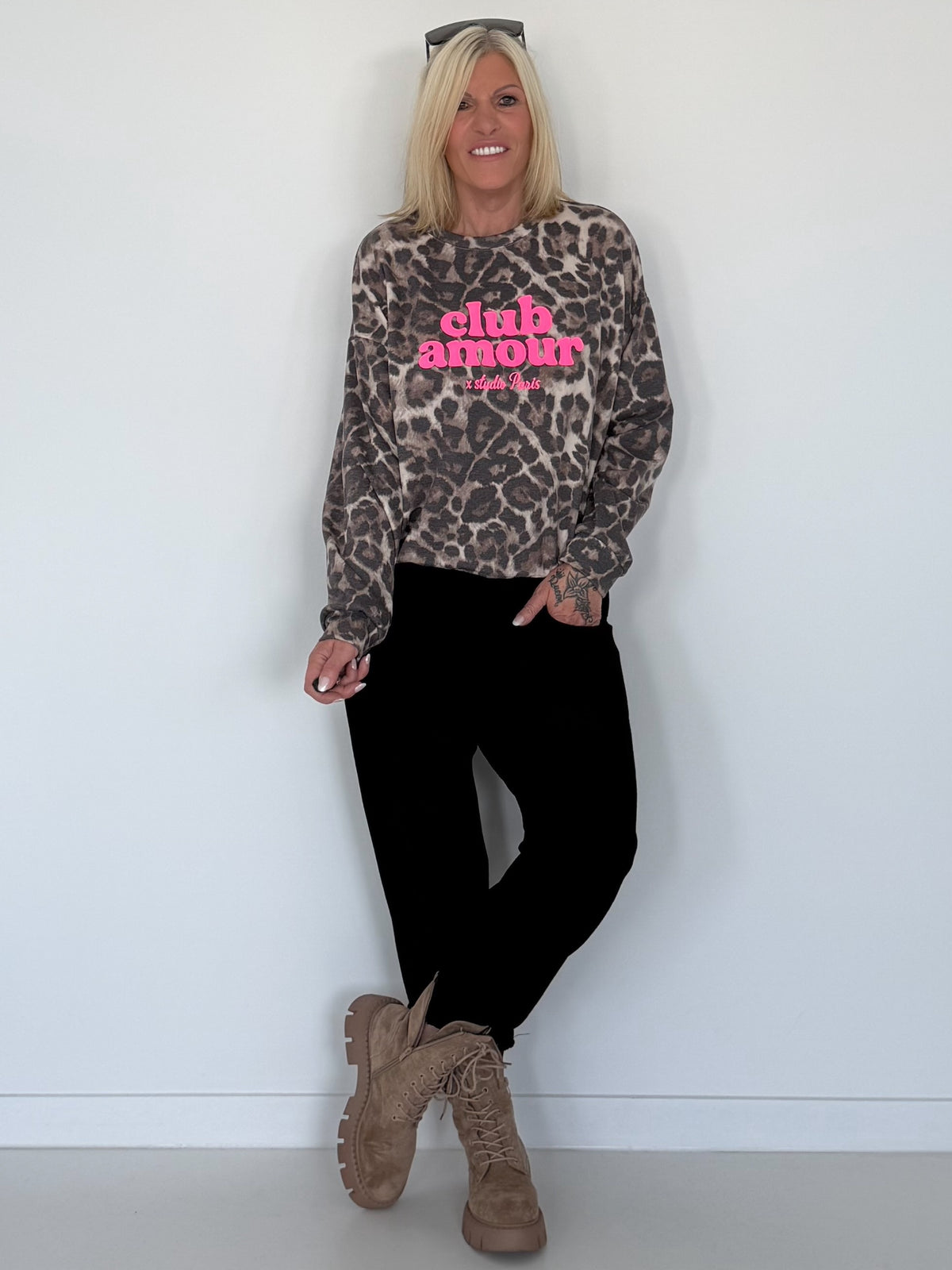 Sweater Club Amour - leo-mehrfarbig