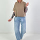 T-shirt with seam details - taupe