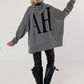 Oversized Hoodie YEAH - grau